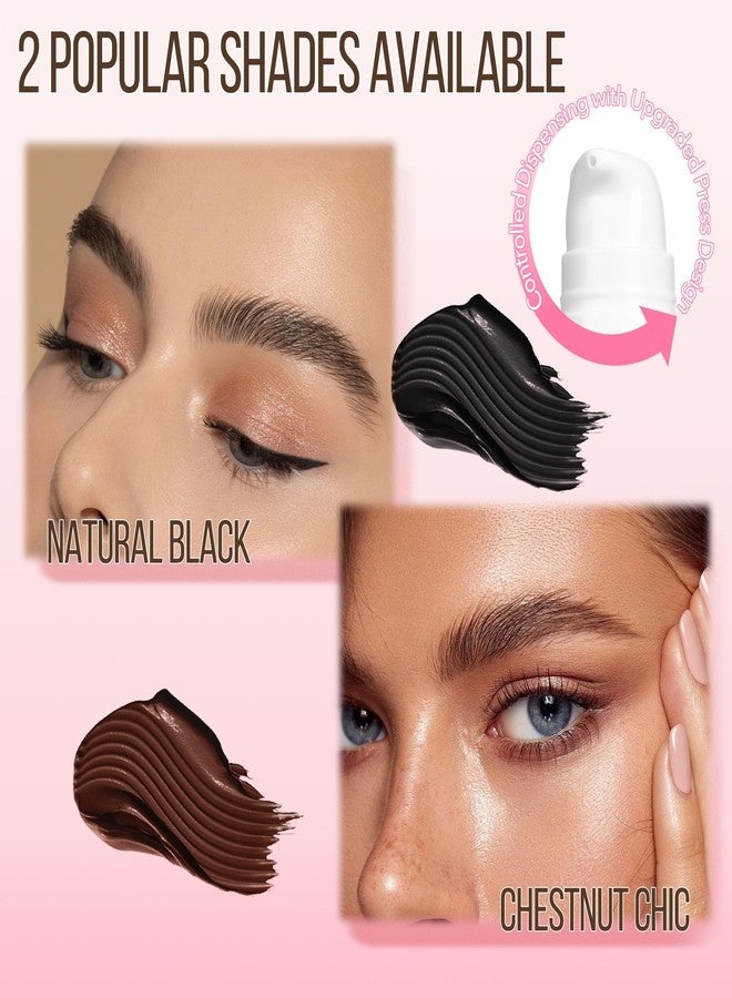 لاش فيو مجموعة ألوان الحواجب من لاشفيو بتأثيرات طبيعية تدوم طويلاً لمدة 4 أسابيع، سهلة الاستخدام في الصالونات والمنازل (بني). - Image 5